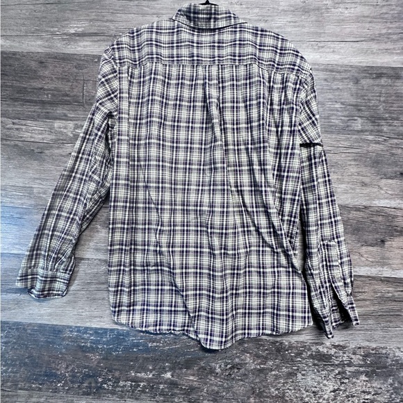 Chaps Red and Tan Casual Button Down Shirt - Picture 2 of 4